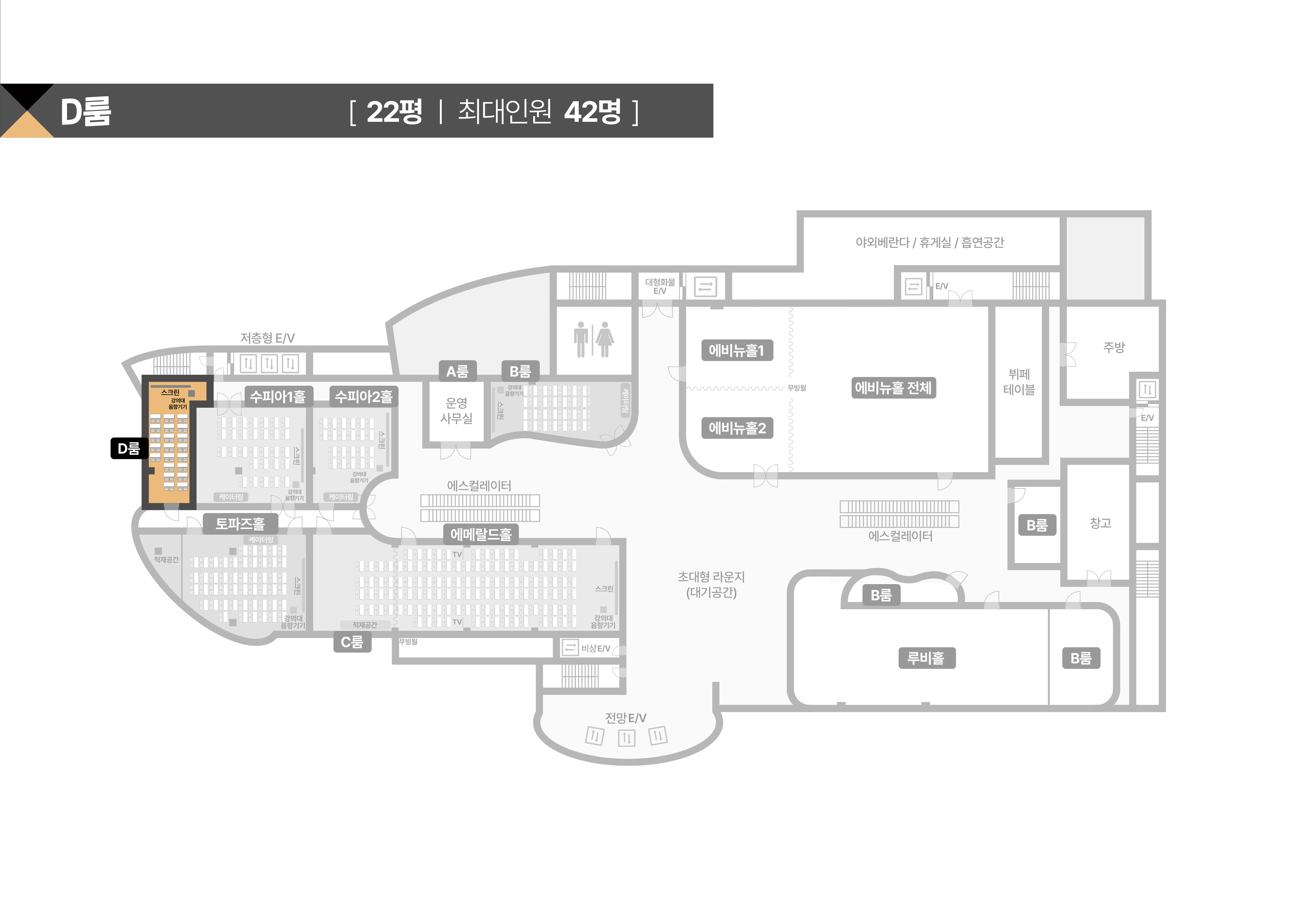 D룸 평면도