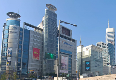 DDP쪽에서 바라본 서울중부센터 건물(굿모닝시티 8,9층)